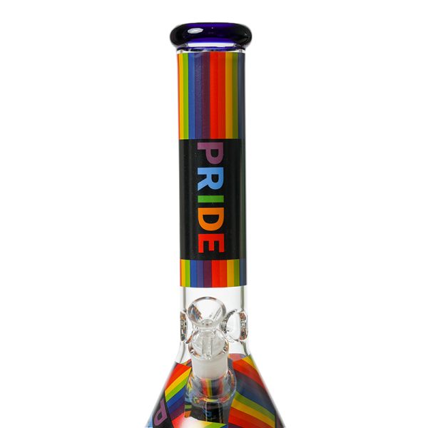 14″ 5MM Glass Beaker Bong - Dark Blue - (LGBTQ-001) - Image 7