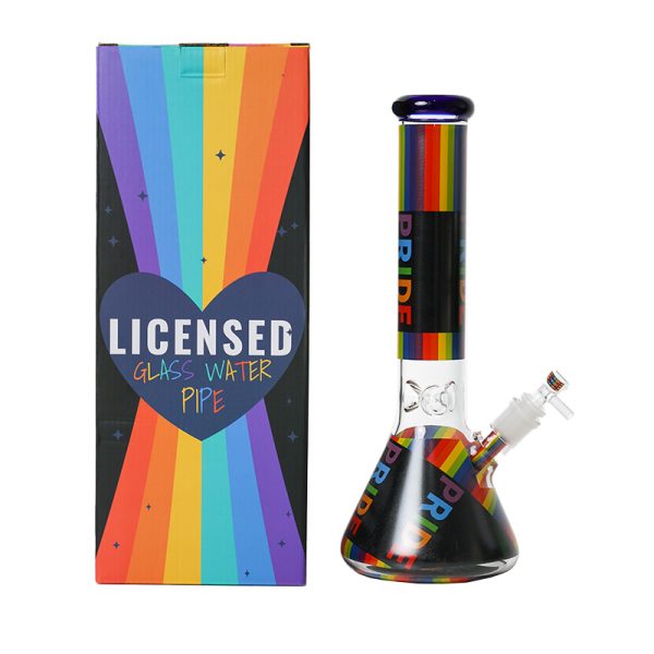 14″ 5MM Glass Beaker Bong - Dark Blue - (LGBTQ-001) - Image 8