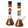 14″ 5MM Glass Beaker Bong - Dark Blue - (LGBTQ-002)