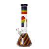 14″ 5MM Glass Beaker Bong - Dark Blue - (LGBTQ-002) - Image 4
