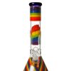 14″ 5MM Glass Beaker Bong - Dark Blue - (LGBTQ-002) - Image 5
