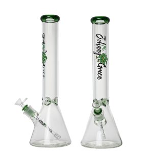 Johnny Green 16" 9mm Beaker With Elephant Joint With Grid Percolator Slide - Green (MJG-003)