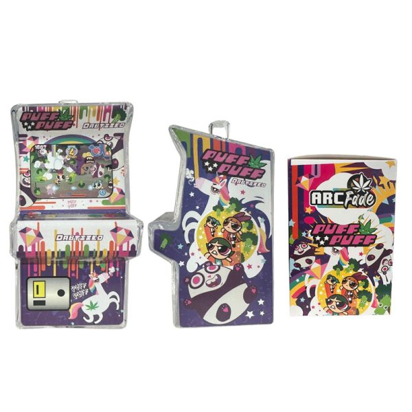 Arcade Glass Water Pipe With LED | Puff Puff Crisis  (RWP-010)