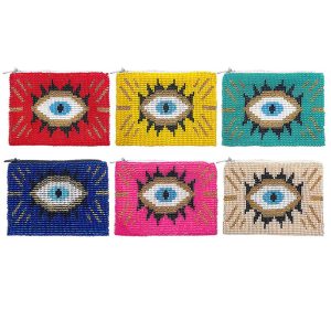 Seed Bead Evil Eye Coin Purse (SB-CP-EE)