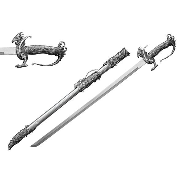 37" Dragon Sword w/ Metal Handle & Scabbard - (T622626)
