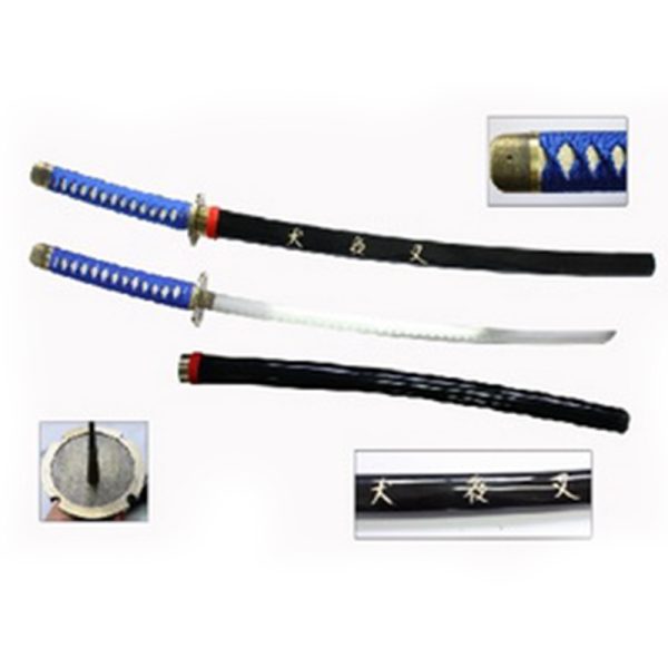 40 3/4" Fantasy Samurai Sword, Anime Engraved Black Scabbard - (T633239-1)