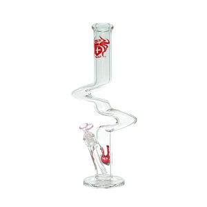 18" Zig Zag Xtreme Glass Bong - Clear (XTRZ023)