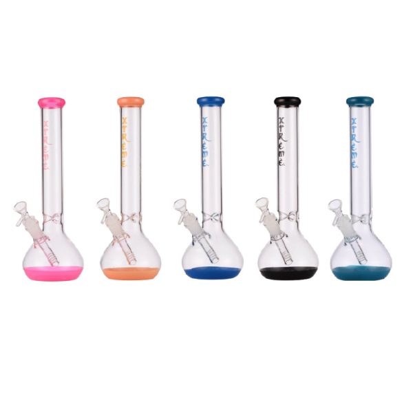 12"Xtreme Glass Bong comes with Bowl - Assorted (XTR5008)