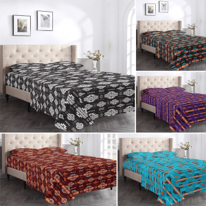 Cotton Flannel Sheet Set - 4 pc King Set (0339)