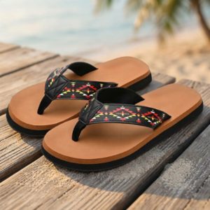 7 Lake Design Summer Thong Sandals for Ladies - Brown (0814L)