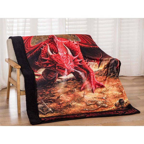 Dragons Lair #7114, Signature Sherpa Lined Throw Blanket - (1703-7114)