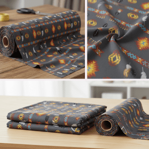 Medicine Wheel Design Dark Grey - 100 % Cotton Fabric Bolt (2903-DKGRY)