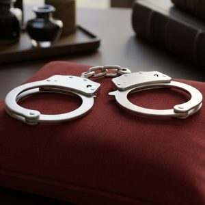 Double Lock Nickle Plated Handcuffs - (4508-DL)