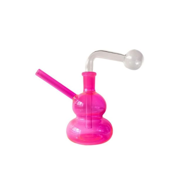Mini Gourd Shape Oil Burner Bubbler  (AK-I4 Pink)