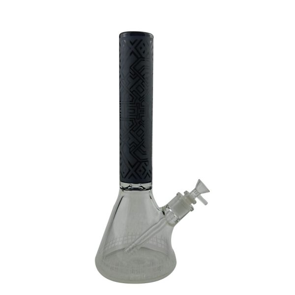 14" 7MM Deep Sand Blasting Beaker with color top - Dark Blue (C1037+CC268)