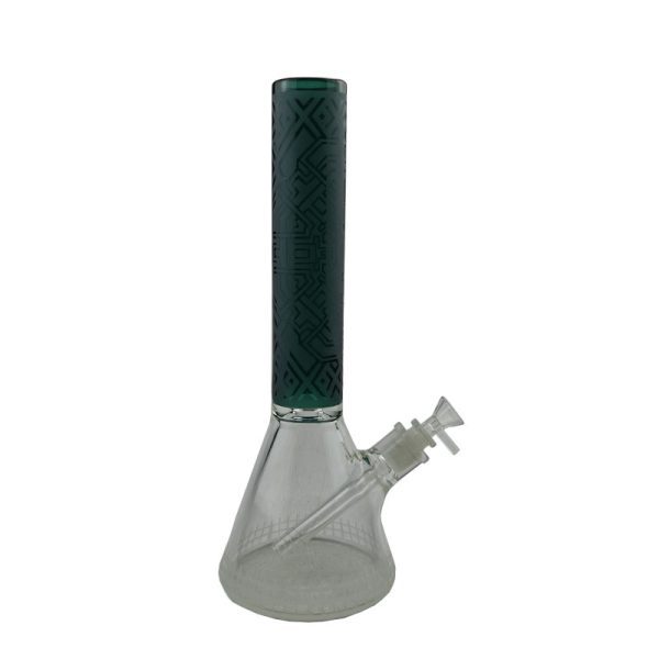 14" 7MM Deep Sand Blasting Beaker with color top - Teal (C1037+CC268)