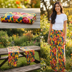 Floral Art Comfortable & Elegant Pajamas (Floral 1029)