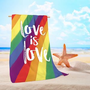 60*28'' Love is Love LGBTQ Beach towel (LGBTQ-49)