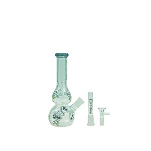 Haze 9" Skulls Bubble Dab Rig Charcoal Black (Mini-P)