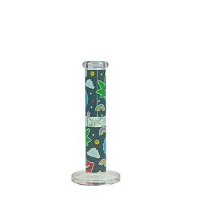 Haze 9" Face Emoji straight tube with color end - Pink (Mini-Z)