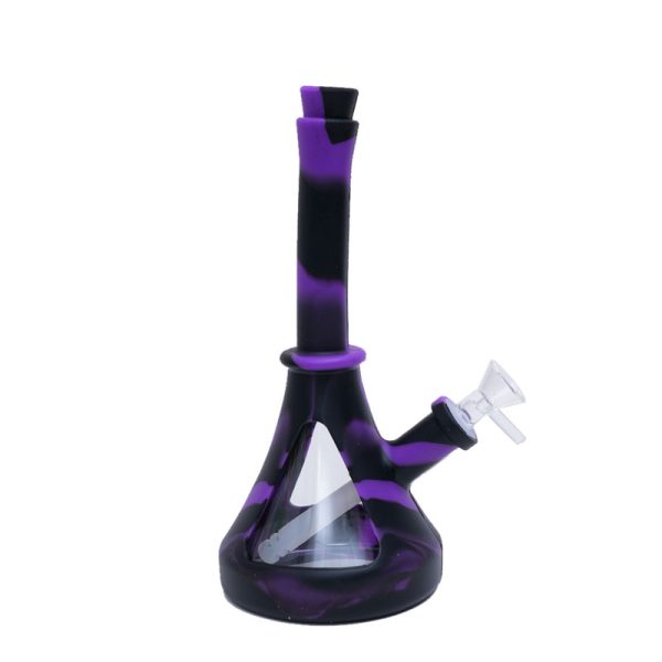 10''Lighthouse 6 Designs Colorful Silicone Printing Bong (SMKE-037-E) - Image 2