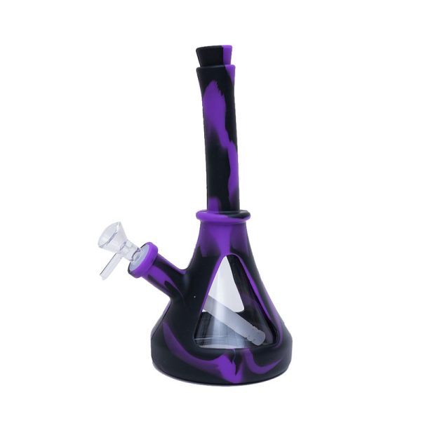 10''Lighthouse 6 Designs Colorful Silicone Printing Bong (SMKE-037-E) - Image 3