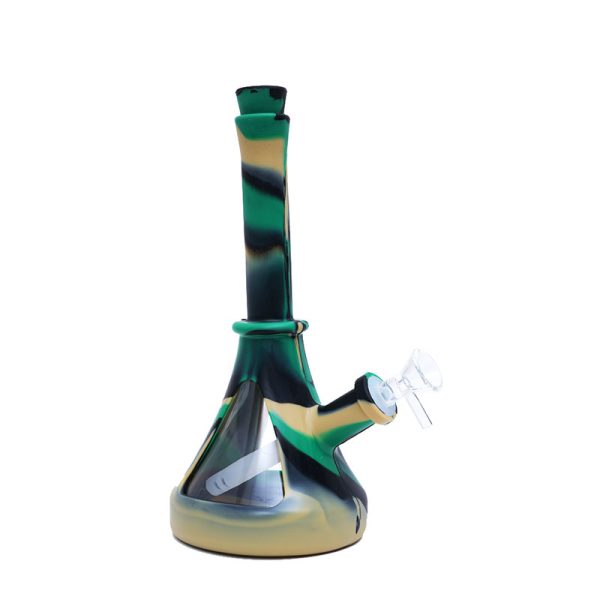 10''Lighthouse 6 Designs Colorful Silicone Printing Bong (SMKE-037-F) - Image 2