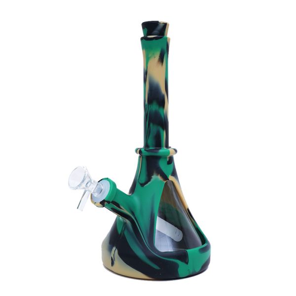 10''Lighthouse 6 Designs Colorful Silicone Printing Bong (SMKE-037-F) - Image 3