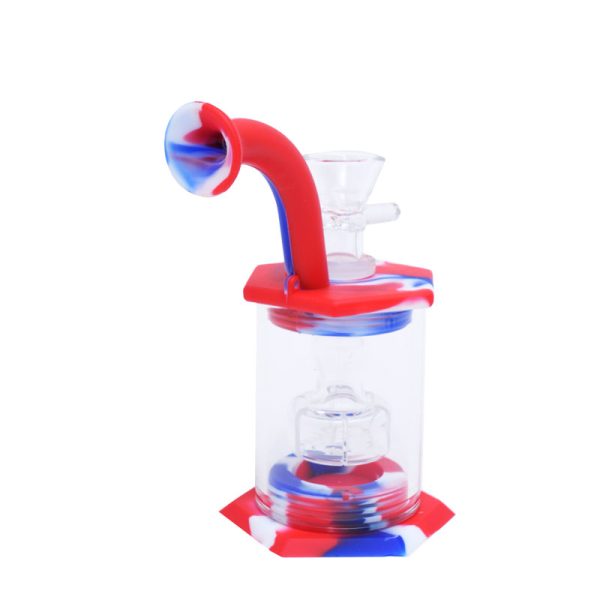 5.5''Hybrid Showerhead Dab Rig Silicone Bong (SMKE-042-A) - Image 2