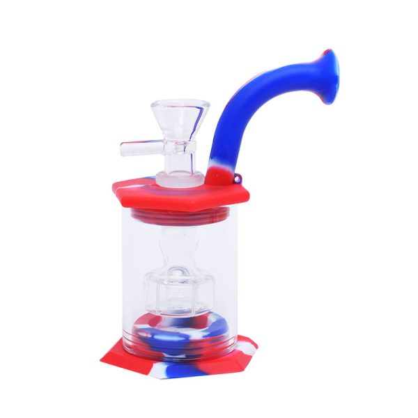 5.5''Hybrid Showerhead Dab Rig Silicone Bong (SMKE-042-A) - Image 3