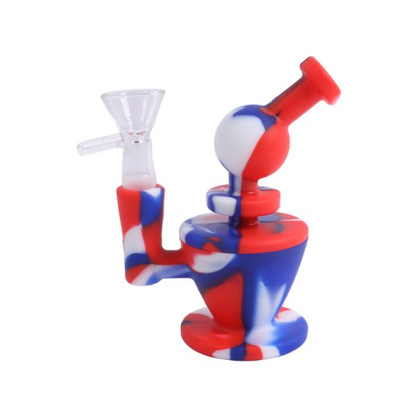 5''Little Puff  Silicone Micro Bong (SMKE-065-B)