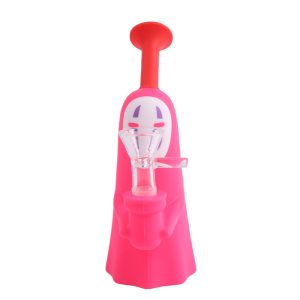 6''Silicone Gear Style Bong (SMKE-069-Pink)