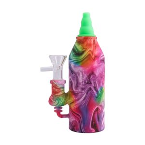 7''Silicone Saus Bottle Design Bong (SMKE-073-A)