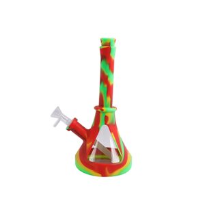 10''Lighthouse 6 Designs Colorful Silicone Printing Bong (SMKE-075-C)
