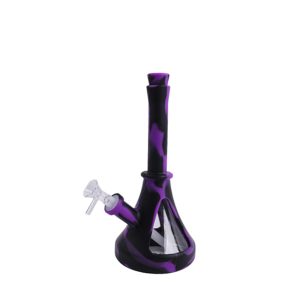10''Lighthouse 6 Designs Colorful Silicone Printing Bong (SMKE-075-D)
