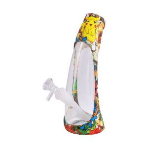 9''Clear silicone printing bong (SMKE-082-B)