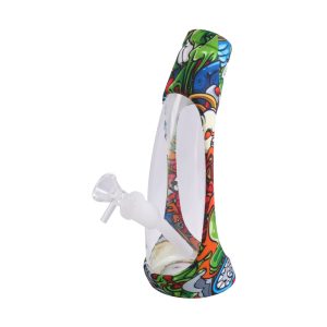 9''Clear silicone printing bong (SMKE-082-C)