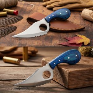 Wild Turkey Handmade Collection Fix Blade Skinner (WT-793CW/KT-793CW- Blue)