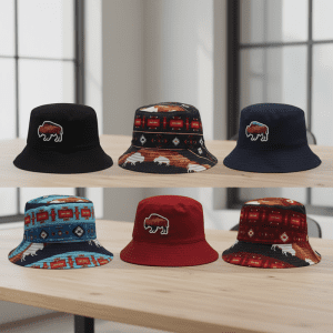 Rustic Bison Bucket Hat - Reversible - Assorted Color (1190)