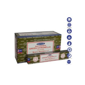 Satya Nag Champa - Incense Sticks, 15g Green Citronella (15.187)