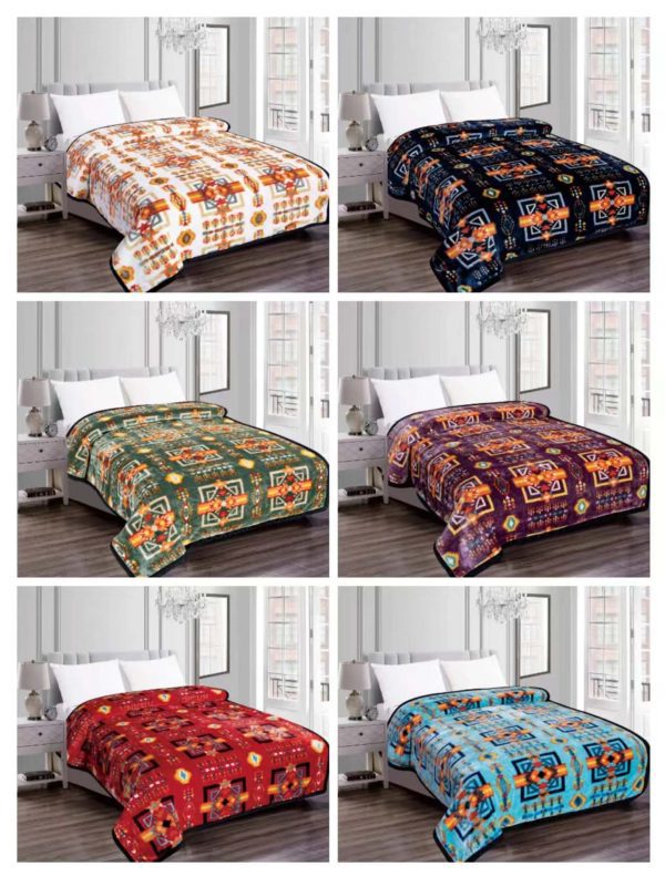 Chief Walking Water Cloud Soft Reversible Blanket, King (1953)