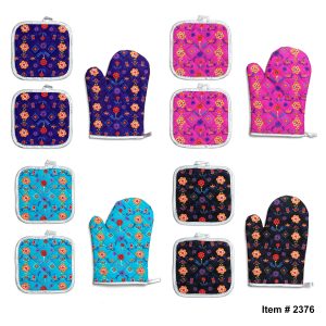 Oven Mitt & Pot Holder 3 Pcs Set (2376)