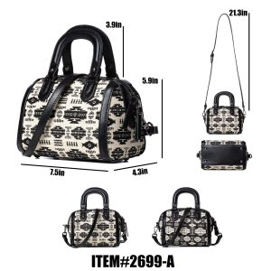 Modern Mosaic Barrel Bag - (2699-A)