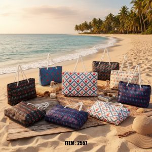 YNF, Canvas (Double Sided) Printed Large Beach Tote Bag (2557)