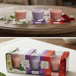 Ampliscent Votive Candles - (Exoctic Jasmine+English Levender+Rose Bouquet)