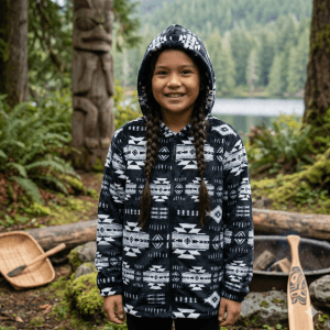 Native Design Silk Touch Zip-Up Hoodie - Kids   (0251K-1912)