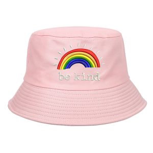 Rainbow Pride Gay Themed Bucket Hat-Pink (LGBTQ-27)