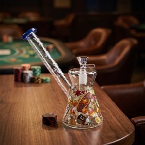 Haze 8" Gambling Bubbler - Blue (Mini-I)