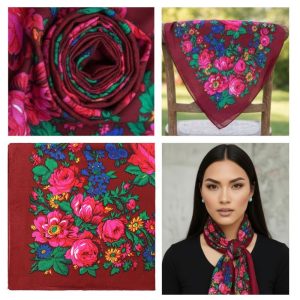 CD-Scarf-1-30 Metallic Burgundy