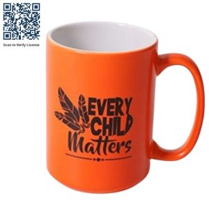 15OZ Every Child Matters Ceramic Coffee Mug - Orange (ECM004)